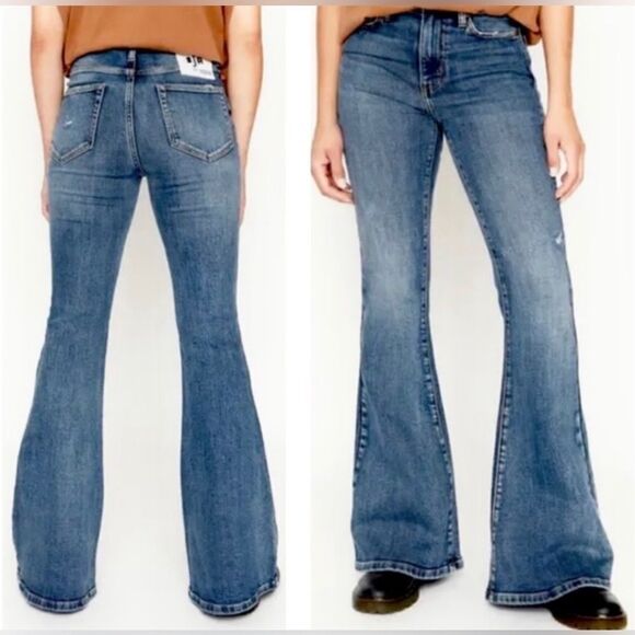 Free People Denim - FREE PEOPLE X SANDRINE ROSE Women's Super Flare Jean Distressed Size 31